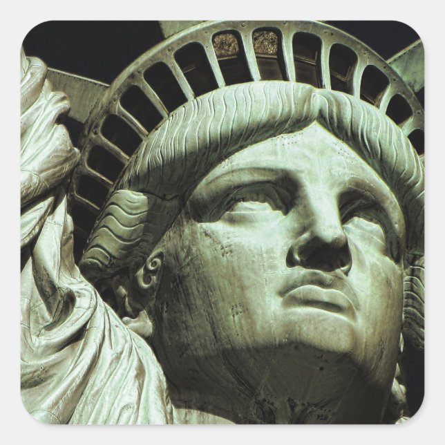 Liberty-Staue Quadratischer Aufkleber (Vorderseite)