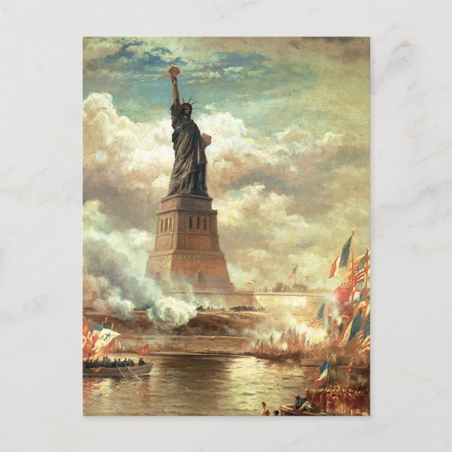 Liberty Stehend Tall Postkarte (Vorderseite)