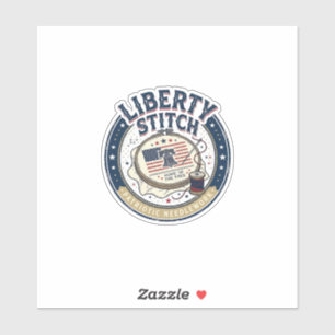 Liberty Stitch Patriotische Stickerei Nadel Aufkleber