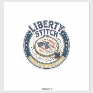 Liberty Stitch Patriotische Stickerei Nadel Aufkleber