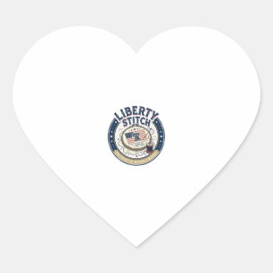Liberty Stitch Patriotische Stickerei Nadel Herz-Aufkleber