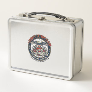 Liberty Tattoo Flash Patriotisches Patriottisches  Metall Brotdose