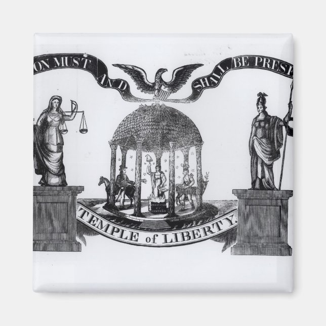 Liberty-Tempel, 1834 Magnet (Vorne)