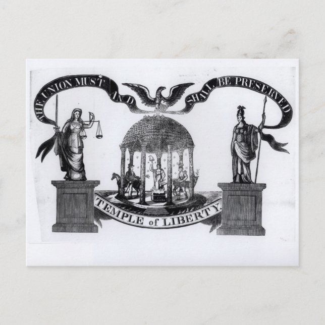 Liberty-Tempel, 1834 Postkarte (Vorderseite)