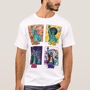 Liberty-Through-the-Decades-Retro-T-Shirt T-Shirt