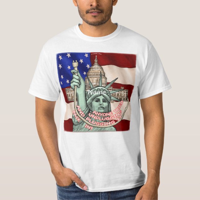 Liberty Unplug USA T-Shirt (Vorderseite)
