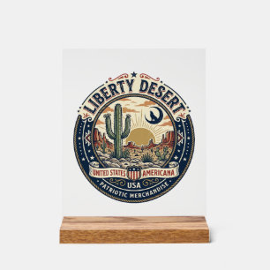 Liberty Wüsten Patriotisch Patriotisch Wüsten Kakt Acrylschild