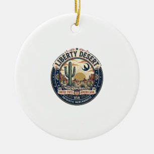 Liberty Wüsten Patriotisch Patriotisch Wüsten Kakt Keramik Ornament