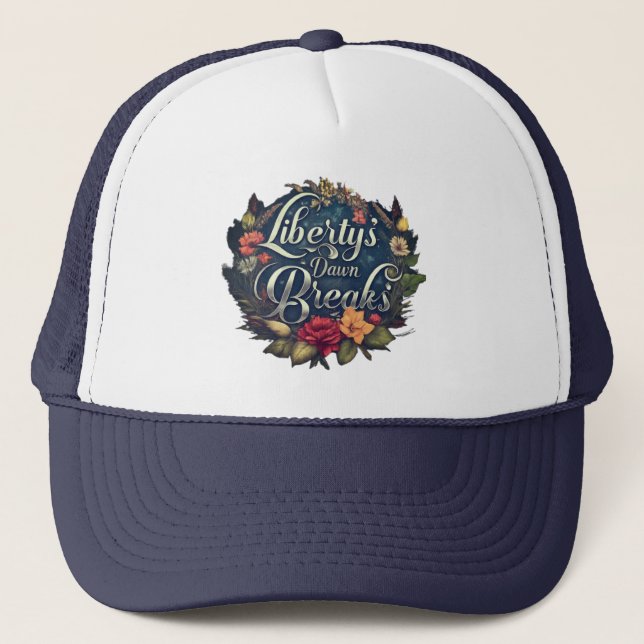 Liberty's Dawn bricht Trucker Hat Truckerkappe (Vorderseite)