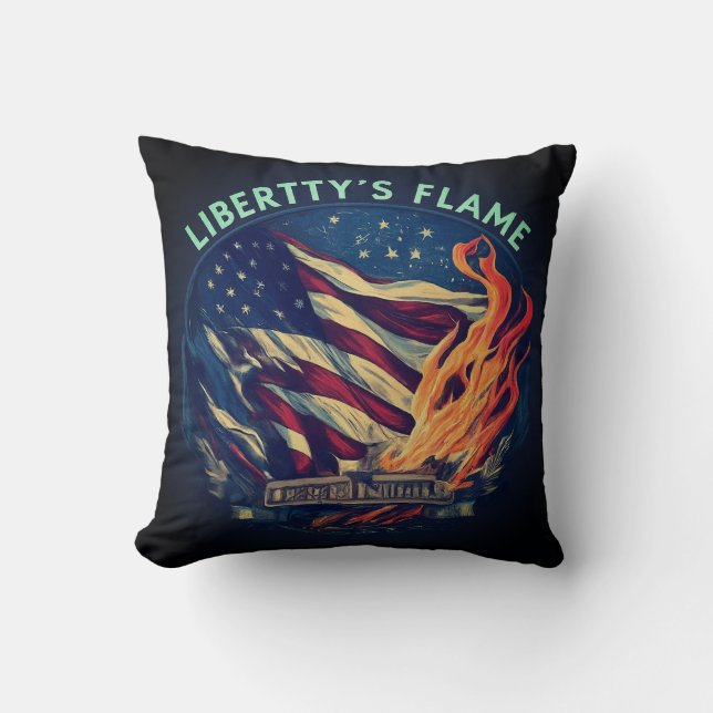 Liberty's Flammenlicht Nachtwurfkissen Kissen (Vorderseite)