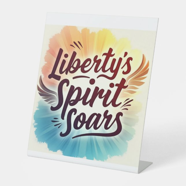 Liberty's Spirit Soars Sockelschild (Vorderseite)