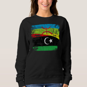 Libiyan Roots Half Amazigh Flag Proud Libiyans Peo Sweatshirt