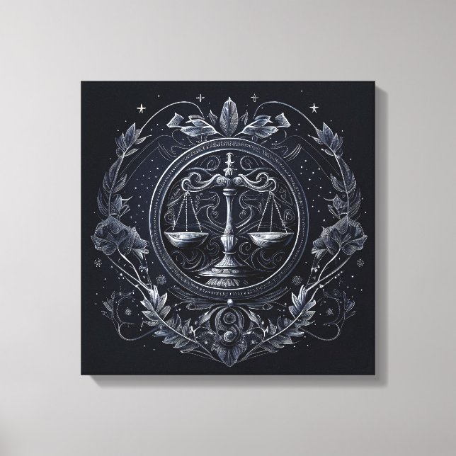 Libra - 23. September - 22. Oktober Canvas Print Leinwanddruck (Vorderseite)
