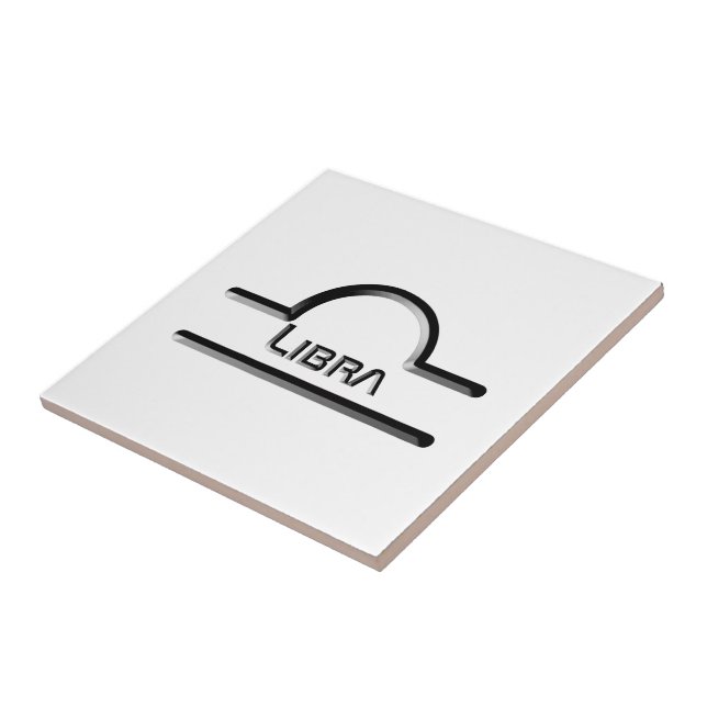 LIBRA, abstrakte Gestaltung des Zodiakzeichens, Fliese (Seite)