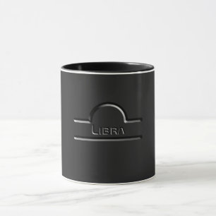 Libra, abstraktes Design des odiakischen Zeichens Tasse