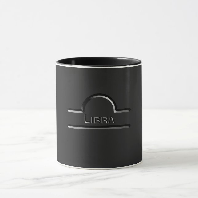 Libra, abstraktes Design des odiakischen Zeichens Tasse (Zentrum)