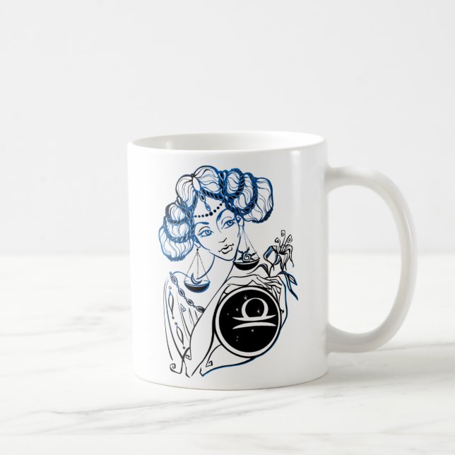 Libra Art Deco Lady Kaffeetasse (Rechts)