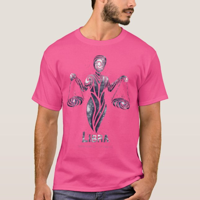Libra Astrologie Astronomie Horroscope T-Shirt (Vorderseite)