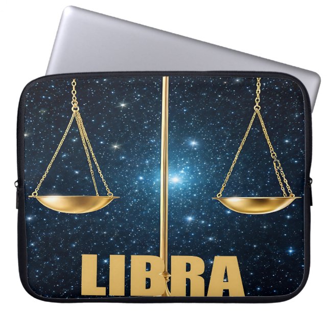 Libra Astrologie Laptopschutzhülle (Vorderseite)