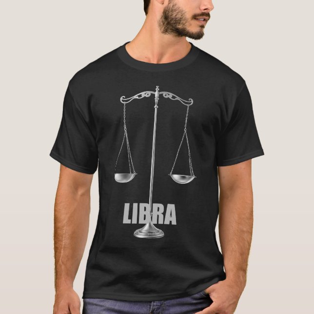 Libra Astrologisches Zeichen T-Shirt (Vorderseite)