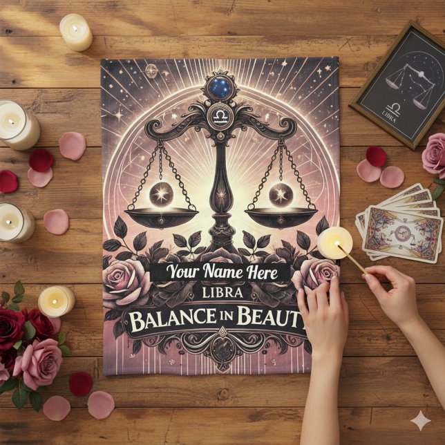 Libra "Balance in Beauty" Fleece Blanket (Von Creator hochgeladen)