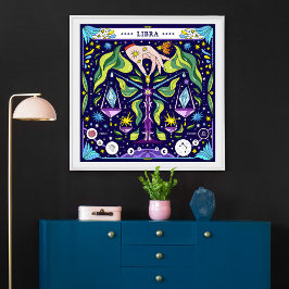 Libra: "Balanced Beauty" Zodiac Poster