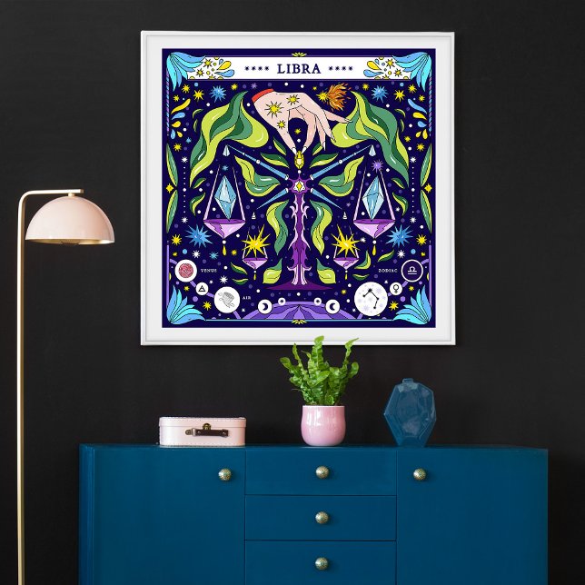 Libra: "Balanced Beauty" Zodiac Poster (Von Creator hochgeladen)