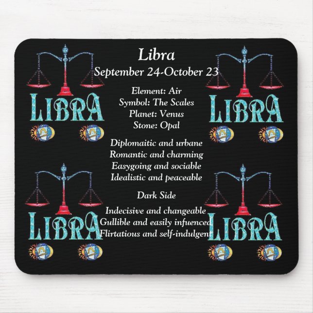 Libra Birth Sign Mousepad (Vorne)