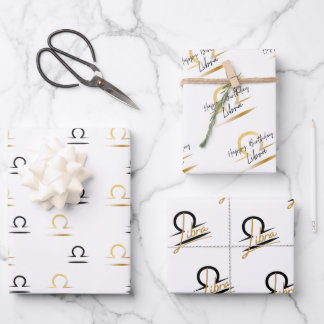 Libra Birthday Geschenkpapier Set