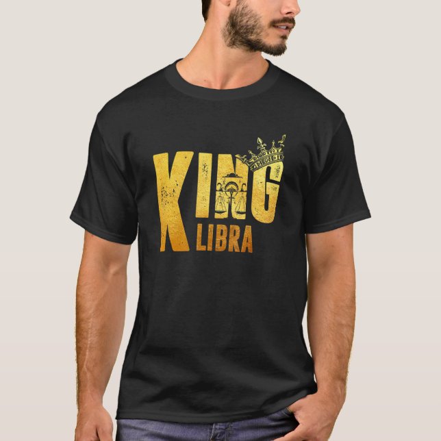 Libra Birthday King Libra Zodiac Sign Horoscope T-Shirt (Vorderseite)
