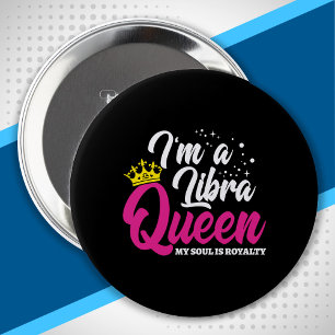 Libra Birthday Queen Astrologie September Oktober Button