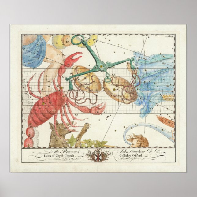  Libra, Cancer and Neighboring Stars Poster (Vorne)