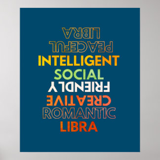 Libra-Charakter Geburtstags-inspirierendes Poster