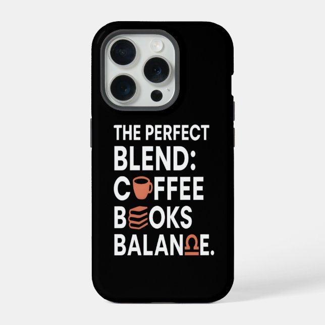 Libra Coffee Books Balance iPhone Case iPhone Hülle (Rückseite)