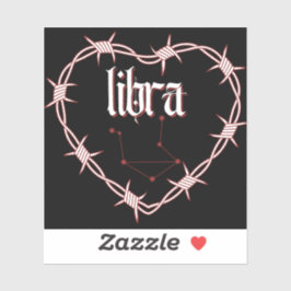 Libra Constellation Gothic Barbed Wire Design Aufkleber