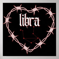 Libra Constellation Gothic Dark Celestial Art