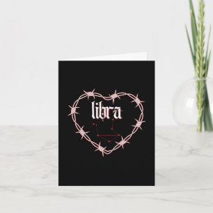 Libra Constellation Gothic Dark Edgy Birthday Karte