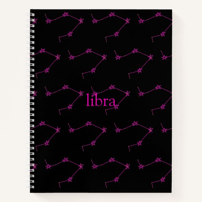 Libra Constellation Hardcover Spiral Sketchbook Notizbuch (Vorderseite)