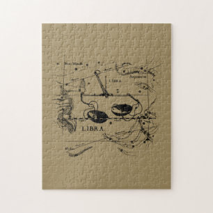 Libra Constellation Map Hevelius 1690 Decor Puzzle