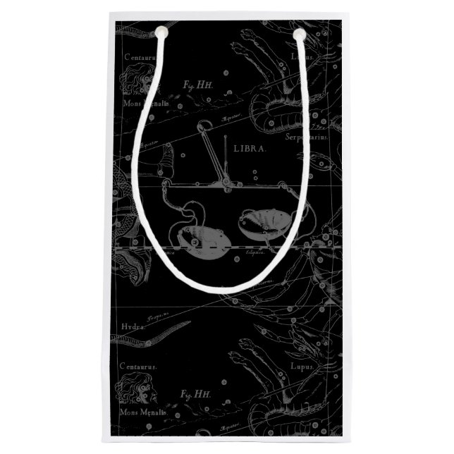 Libra Constellation Map Hevelius 1690 Sept Okt Kleine Geschenktüte (Vorderseite)