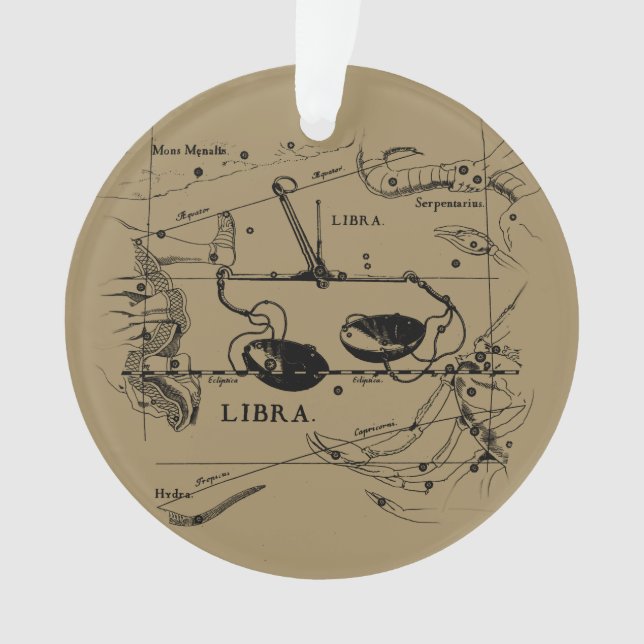 Libra Constellation Map Hevelius circa 1690 Ornament (Vorderseite)