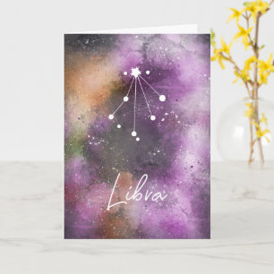 Libra Constellation Zodiac Lila Galaxie Karte