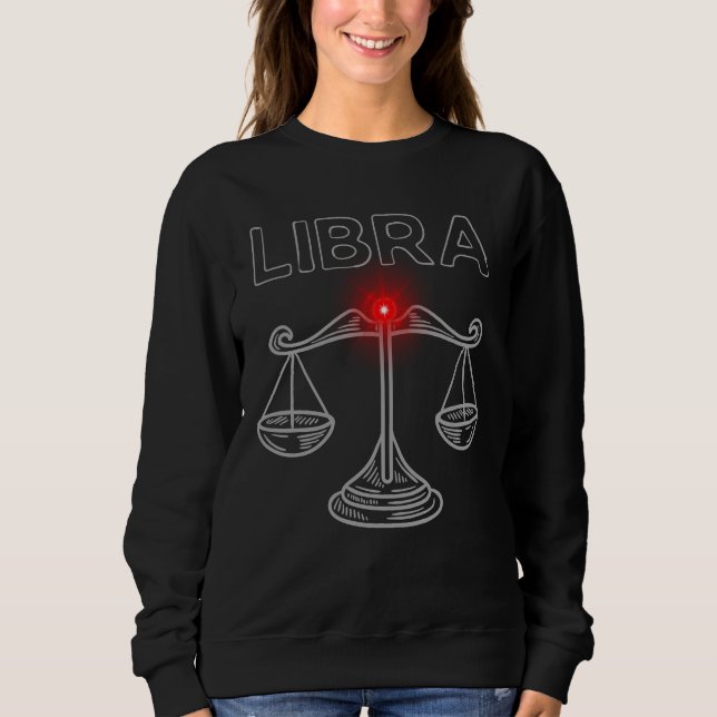 Libra Dark Astrology | Minimal Occult Zodiac Sweatshirt (Vorderseite)