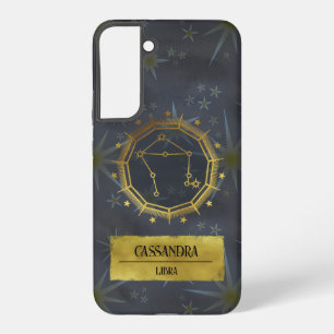 Libra Dark Zodiac Astrologie: Schwarz & Gold Samsung Galaxy Hülle