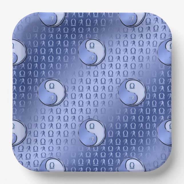 Libra die Skala Pappteller (Vorderseite)