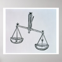 Libra (die Skalen) eine Abbildung aus dem "Poeti