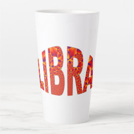 Libra - Firey Orange Yellow Blue Milchtasse