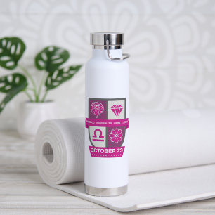 Libra Geburtstags-Emblem™ für 1.-23. Oktober Trinkflasche
