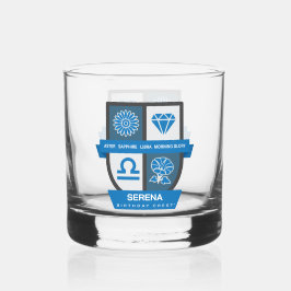 Libra Geburtstags-Wappen™ für 23.-30. September Whiskyglas