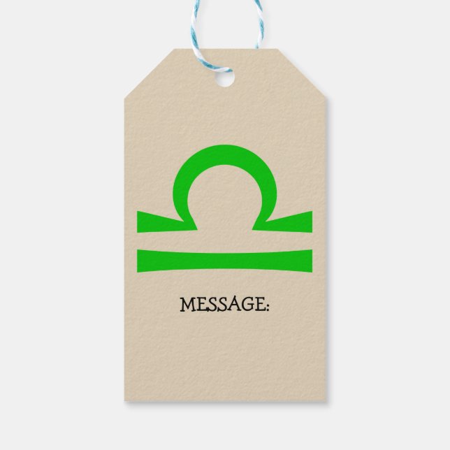 Libra Geschenkanhänger (Rückseite)